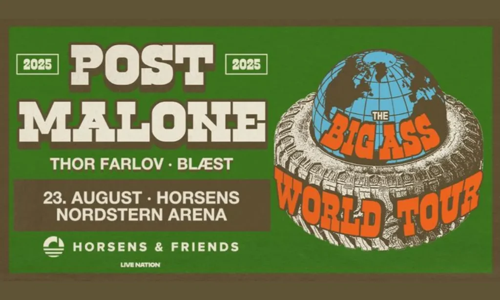 Post Malone tager sin ‘BIG ASS World Tour’ til Horsens